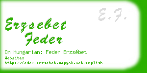 erzsebet feder business card
